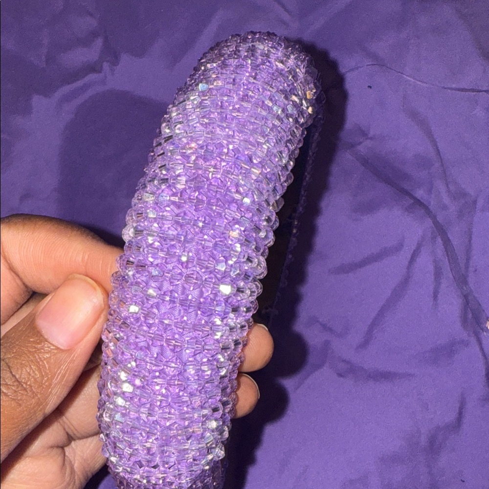 Purple Beaded Headband
